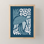 Sea Turtle Swim - Dark Mini Art Print Gallery Image 1