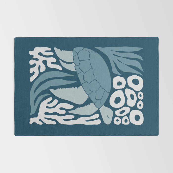 Sea Turtle Swim - Dark Rug Gallery Image 2