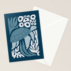 Sea Turtle Swim - Dark Stationery Card Gallery Image 2