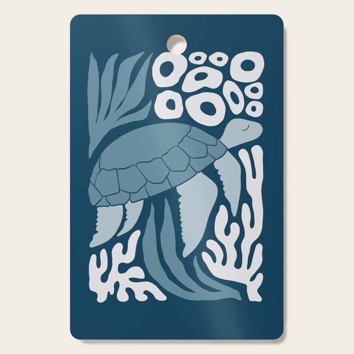 Sea Turtle Swim - Dark Cutting Board Gallery Image 1