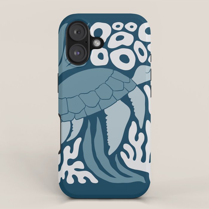 Sea Turtle Swim - Dark iPhone Case Gallery Image 1
