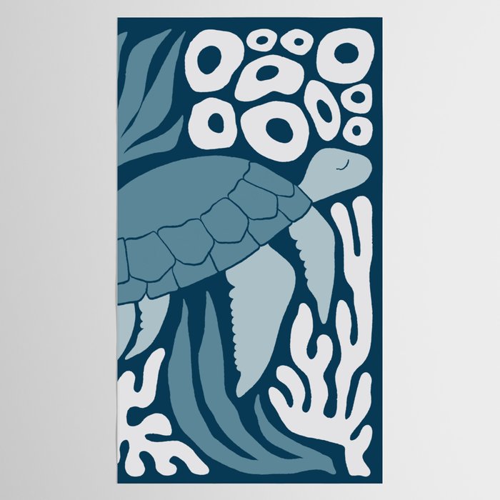 Sea Turtle Swim - Dark Tablecloth Gallery Image 2