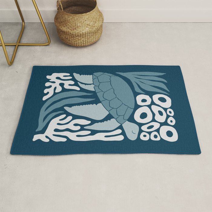 Sea Turtle Swim - Dark Rug Gallery Image 1