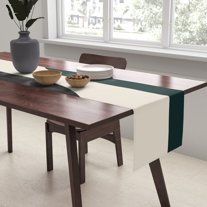 Modern Minimal Arch Abstract LXXXIV Table Runner Gallery Image 2
