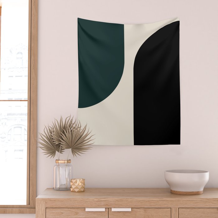 Modern Minimal Arch Abstract LXXXIV Wall Tapestry Gallery Image 2