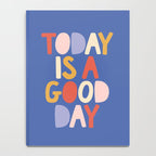 Today is a Good Day in blue red peach pink and mustard yellow Notebook Gallery Image 4