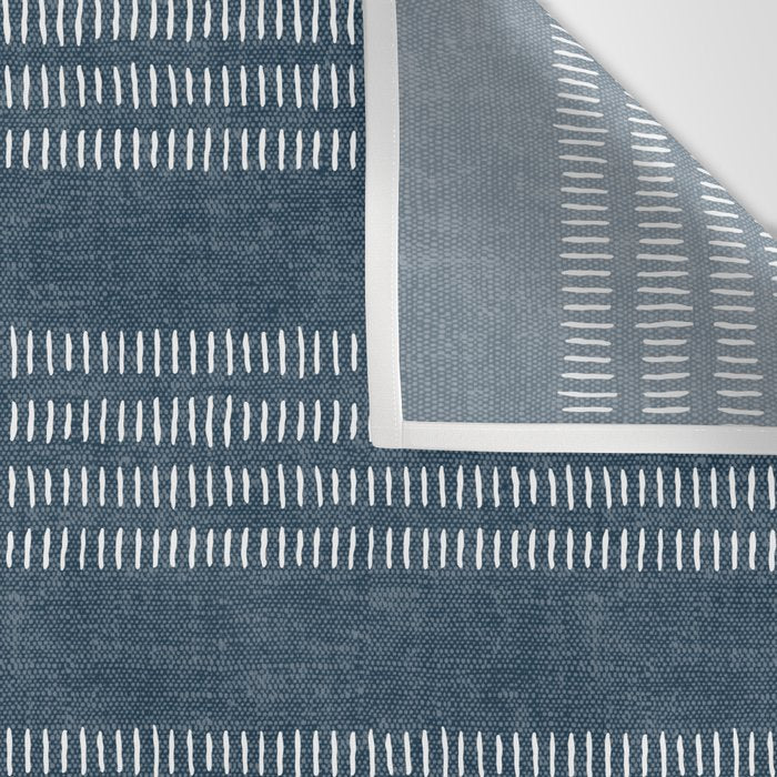 farmhouse stitch - navy blue Wall Tapestry Gallery Image 3