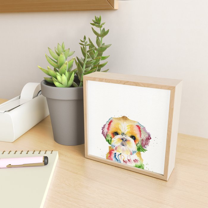Shih Tzu Watercolor  Mini Art Print Gallery Image 2