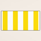 Large Yellow And White Stripes Fresh Mood #decor #society6 #buyart Desk Mat Gallery Image 3