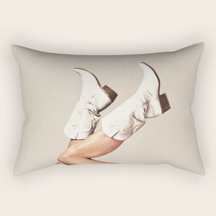 These Boots - Neutral Beige Rectangular Pillow Gallery Image 2