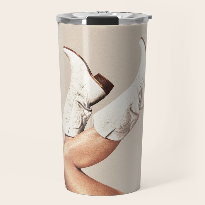 These Boots - Neutral Beige Travel Mug Gallery Image 1