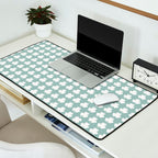 Clovers XXXI Sage Green Botanical Pattern Desk Mat Gallery Image 2