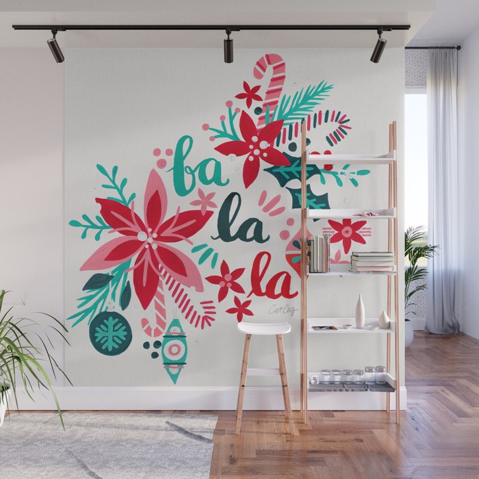 Fa La La Bouquet - White Wall Mural Gallery Image 1