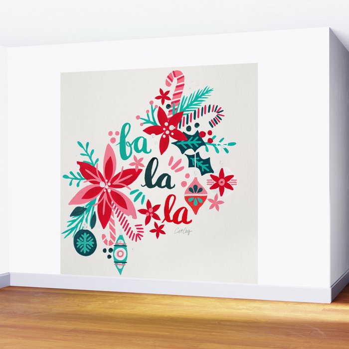 Fa La La Bouquet - White Wall Mural Gallery Image 2