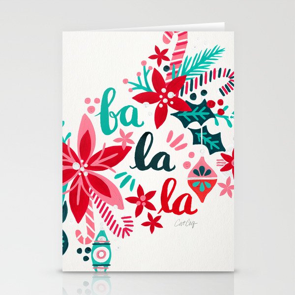Fa La La Bouquet - White Stationery Card Gallery Image 2
