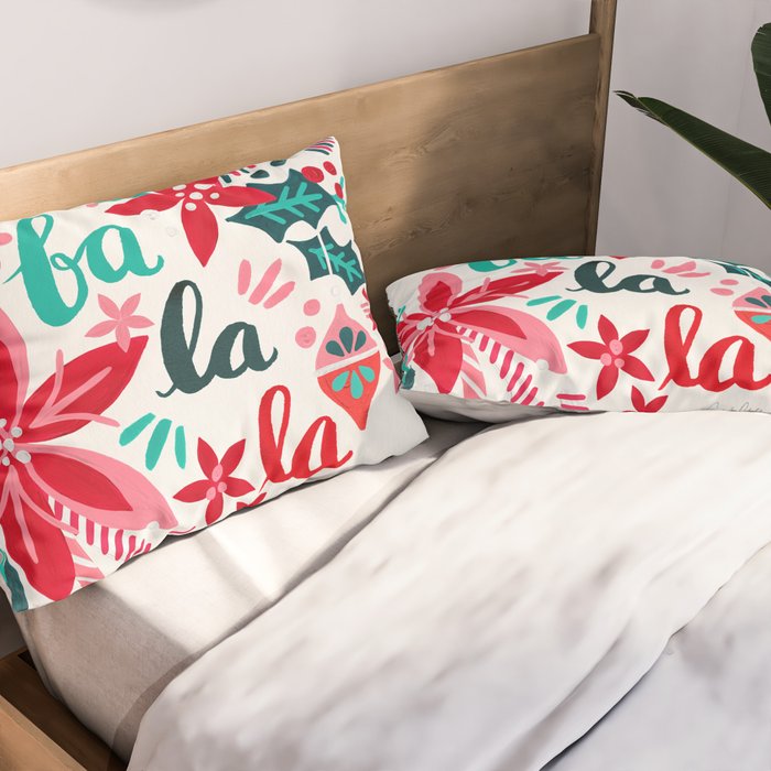 Fa La La Bouquet - White Pillow Sham Gallery Image 2