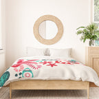 Fa La La Bouquet - White Duvet Cover Gallery Image 3