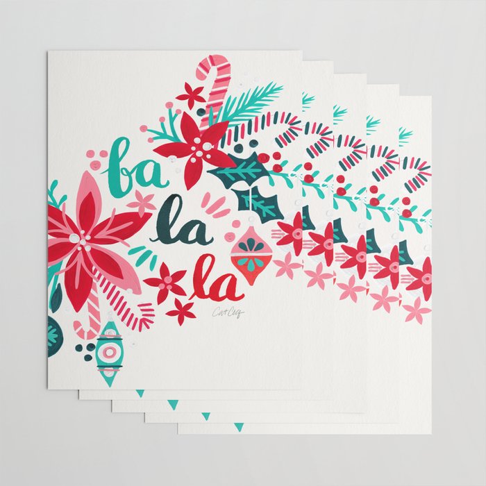 Fa La La Bouquet - White Wrapping Paper Gallery Image 3