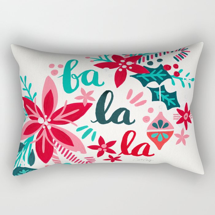 Fa La La Bouquet - White Rectangular Pillow Gallery Image 1