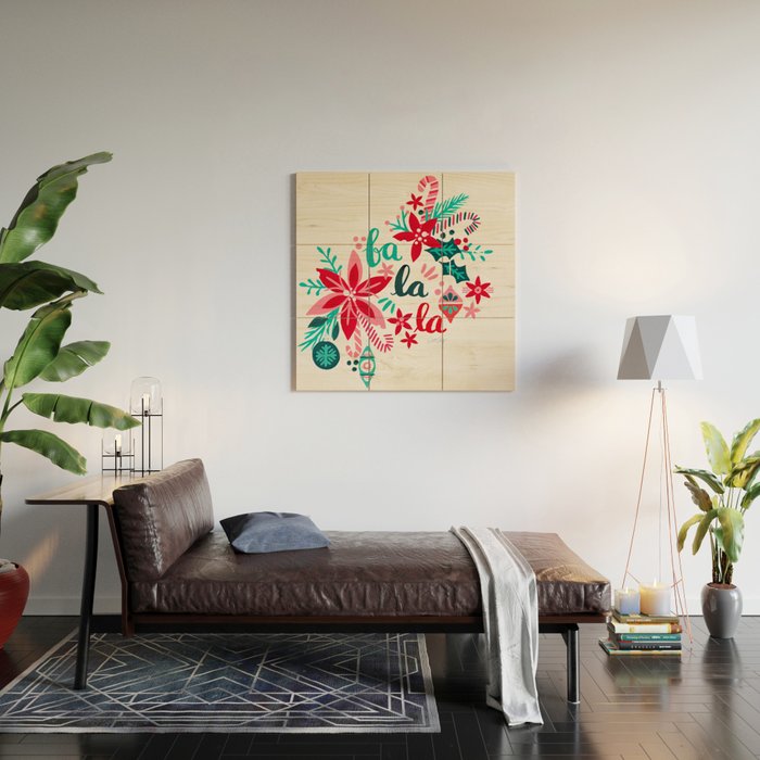 Fa La La Bouquet - White Wood Wall Art Gallery Image 2