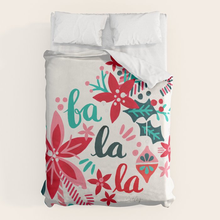 Fa La La Bouquet - White Duvet Cover Gallery Image 1