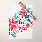 Fa La La Bouquet - White Wrapping Paper Gallery Image 1
