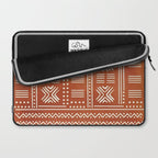 Geometric Tribal Pattern on Terracotta Laptop Sleeve Gallery Image 2