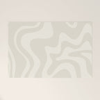 Liquid Swirl Contemporary Abstract Pattern in Barely-There Pale Beige and Light Cream  Welcome Mat Gallery Image 1
