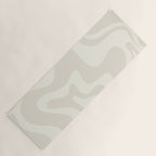 Liquid Swirl Contemporary Abstract Pattern in Barely-There Pale Beige and Light Cream  Yoga Mat Gallery Image 1