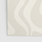 Liquid Swirl Contemporary Abstract Pattern in Barely-There Pale Beige and Light Cream  Poster Gallery Image 3