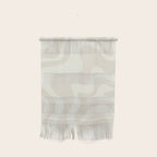 Liquid Swirl Contemporary Abstract Pattern in Barely-There Pale Beige and Light Cream  Wall Hanging Gallery Image 1