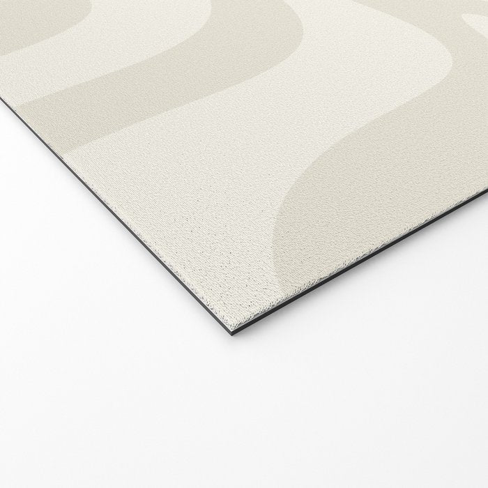 Liquid Swirl Contemporary Abstract Pattern in Barely-There Pale Beige and Light Cream  Welcome Mat Gallery Image 2