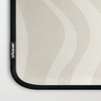 Liquid Swirl Contemporary Abstract Pattern in Barely-There Pale Beige and Light Cream  Laptop Sleeve Gallery Image 3
