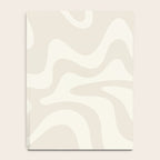 Liquid Swirl Contemporary Abstract Pattern in Barely-There Pale Beige and Light Cream  Notebook Gallery Image 4