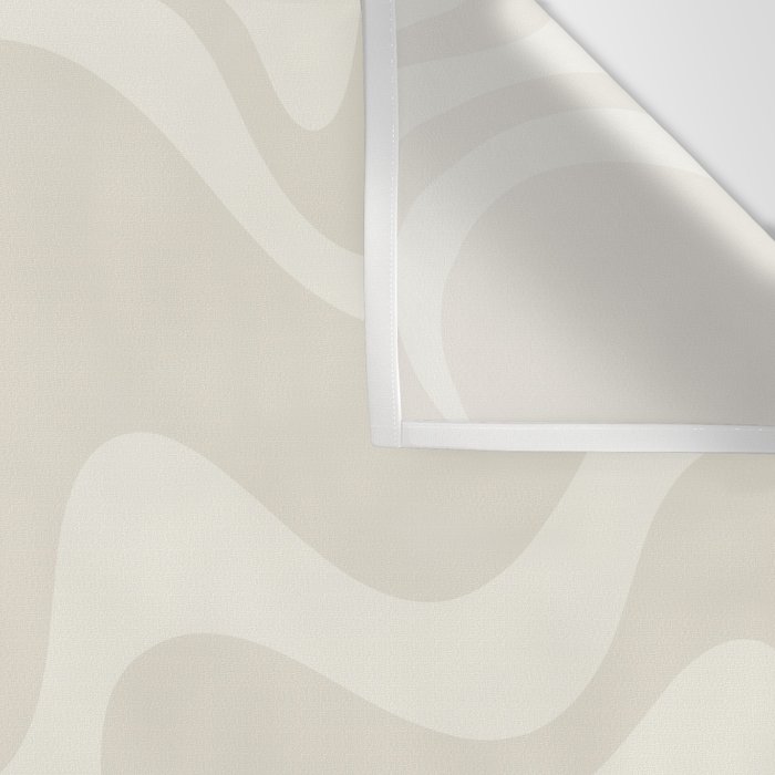 Liquid Swirl Contemporary Abstract Pattern in Barely-There Pale Beige and Light Cream  Wall Tapestry Gallery Image 3