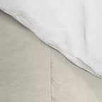 Liquid Swirl Contemporary Abstract Pattern in Barely-There Pale Beige and Light Cream  Comforter Gallery Image 4
