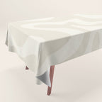 Liquid Swirl Contemporary Abstract Pattern in Barely-There Pale Beige and Light Cream  Tablecloth Gallery Image 1