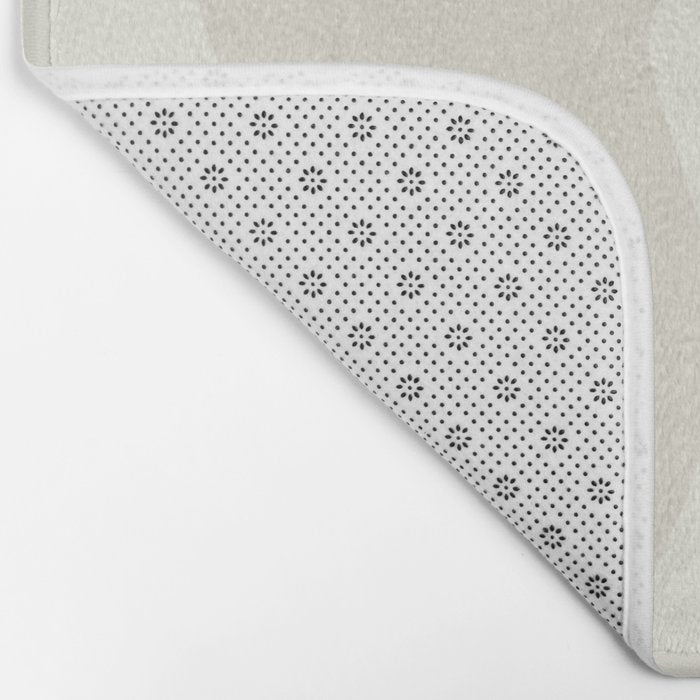 Liquid Swirl Contemporary Abstract Pattern in Barely-There Pale Beige and Light Cream  Bath Mat Gallery Image 2