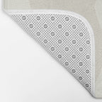 Liquid Swirl Contemporary Abstract Pattern in Barely-There Pale Beige and Light Cream  Bath Mat Gallery Image 2