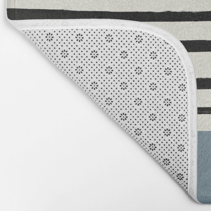 Dusty Blue x Stripes Bath Mat Gallery Image 2
