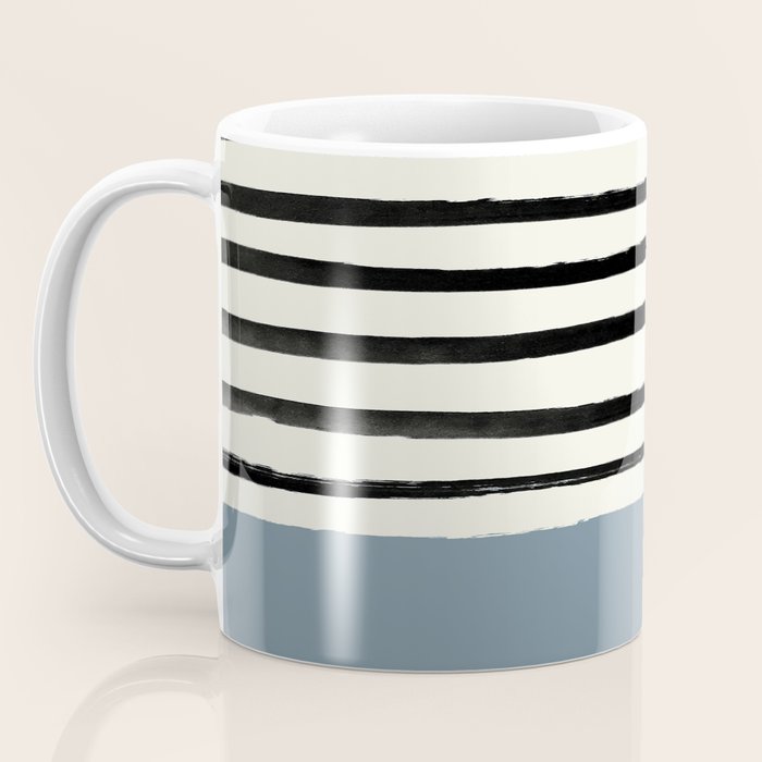 Dusty Blue x Stripes Coffee Mug Gallery Image 3