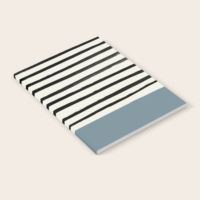 Dusty Blue x Stripes Notebook Gallery Image 1