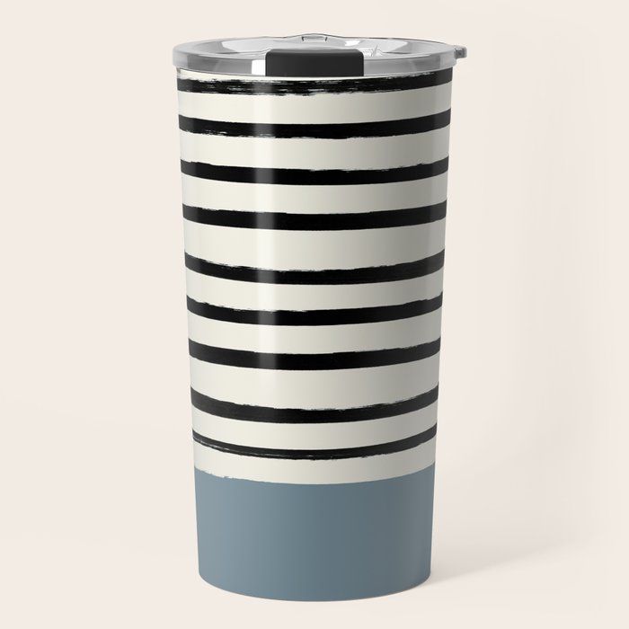 Dusty Blue x Stripes Travel Mug Gallery Image 1