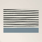 Dusty Blue x Stripes Welcome Mat Gallery Image 1