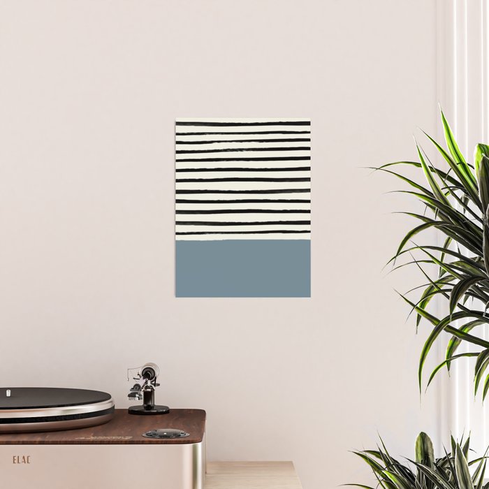 Dusty Blue x Stripes Poster Gallery Image 2