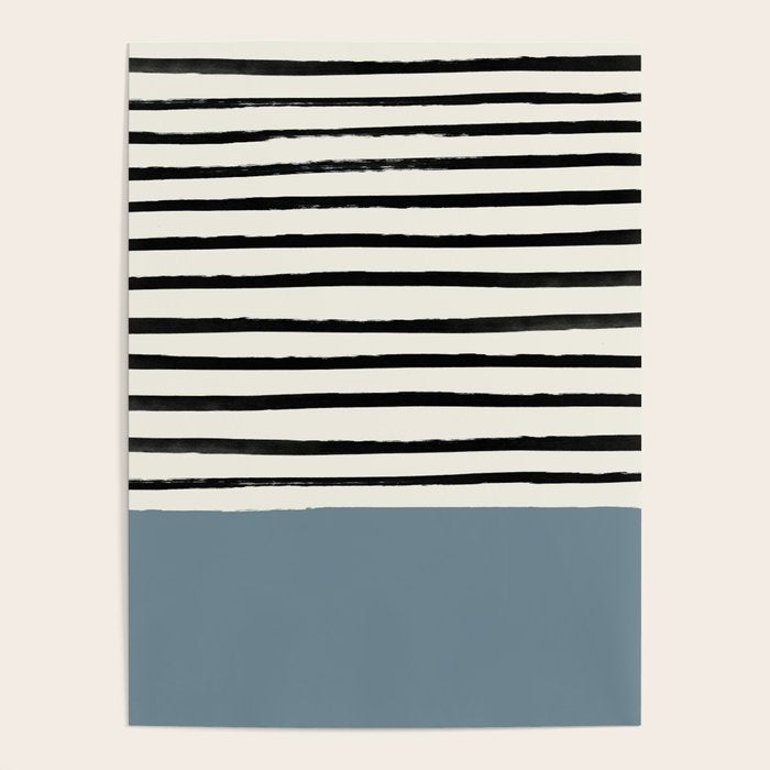 Dusty Blue x Stripes Poster Gallery Image 4