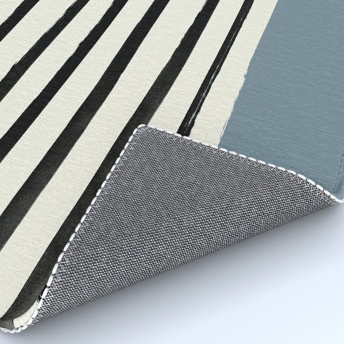 Dusty Blue x Stripes Rug Gallery Image 4