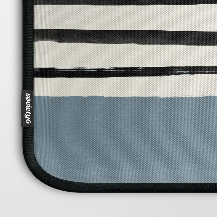 Dusty Blue x Stripes Laptop Sleeve Gallery Image 3