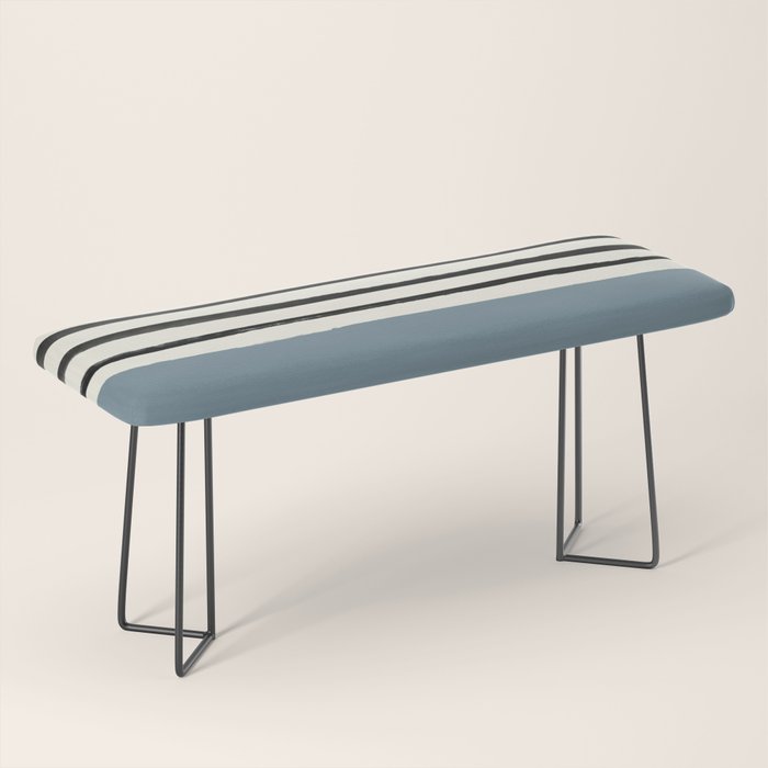 Dusty Blue x Stripes Bench Gallery Image 1