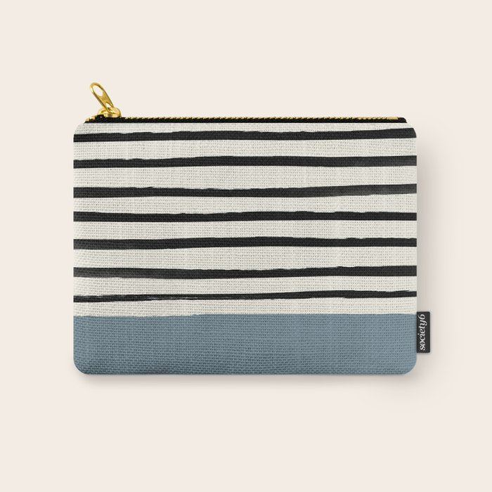 Dusty Blue x Stripes Carry All Pouch Gallery Image 1